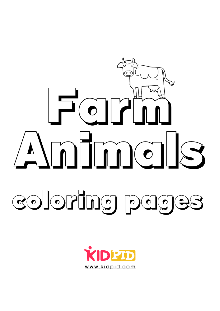 Farm animal coloring printable worksheets