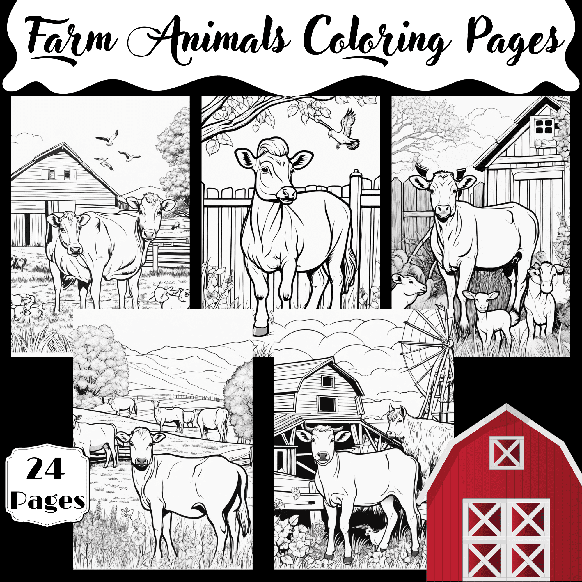 Farm animals coloring pages happy farm coloring pages made by teachers