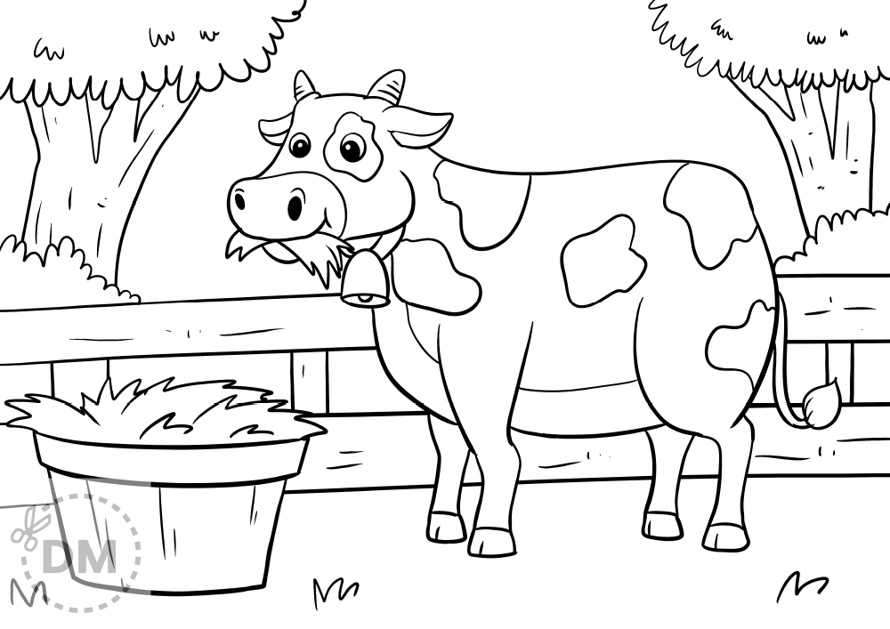 Printable farm animal coloring page