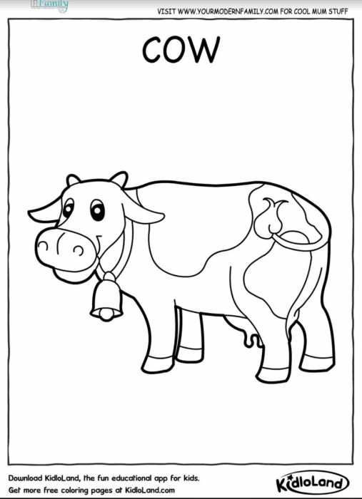 Free farm animals printable coloring sheets