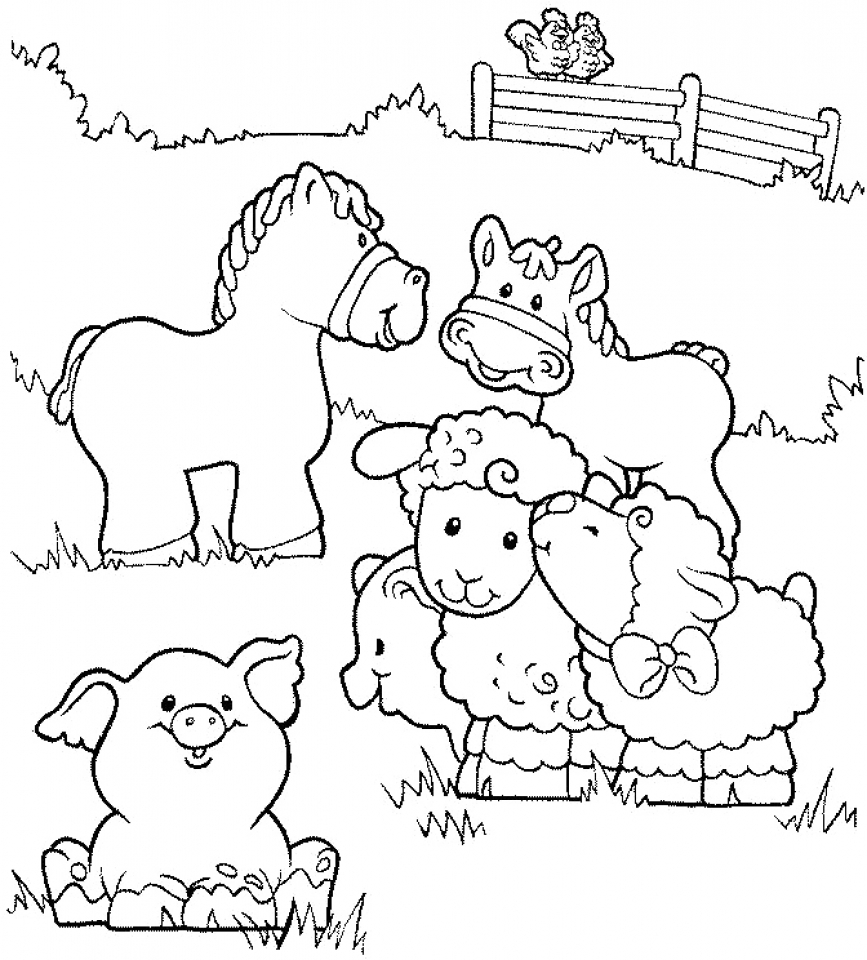 Free printable farm animal coloring pages