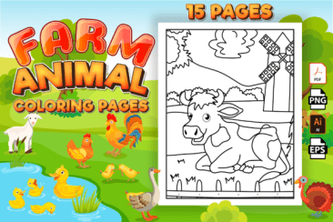 Class level farm animals coloring pages for kids