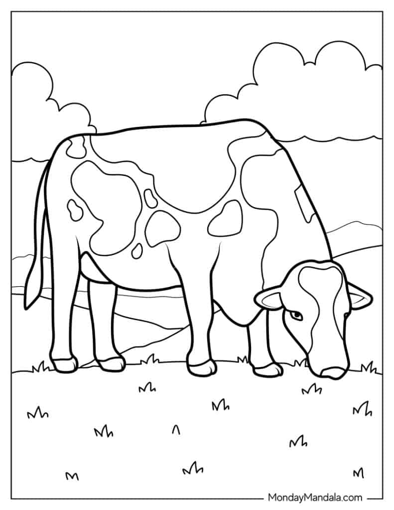 Farm animals coloring pages free pdf printables