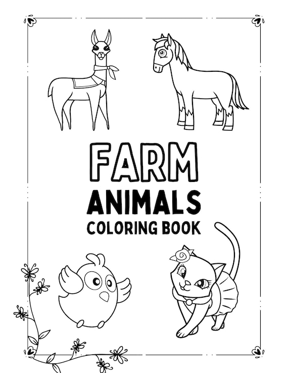 Printable coloring pages farm animals pages pdf childrens coloring pages kids crafts