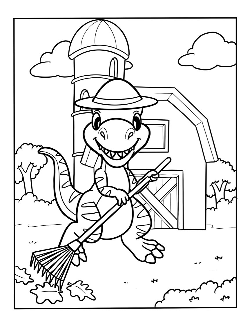 Farming coloring pages free printable farm pictures for kids