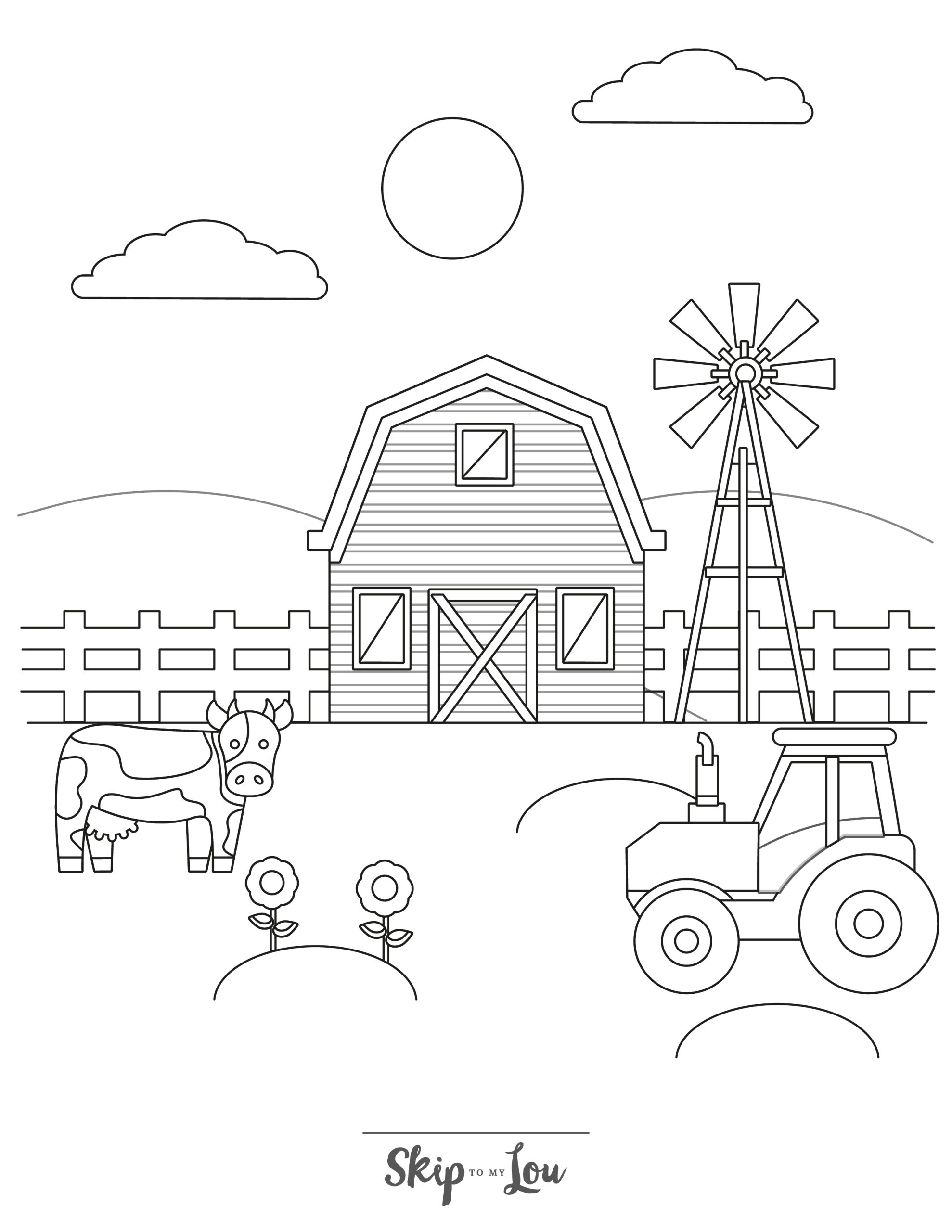 Farm coloring pages free printables to download skip to my lou