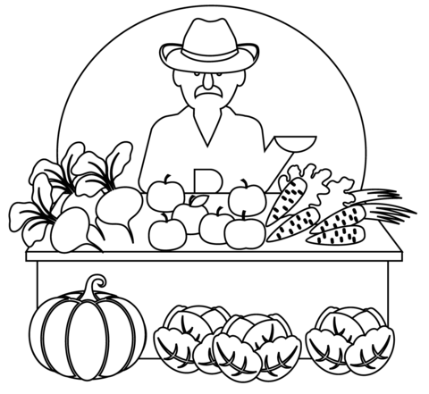 Farmers market coloring page free printable coloring pages