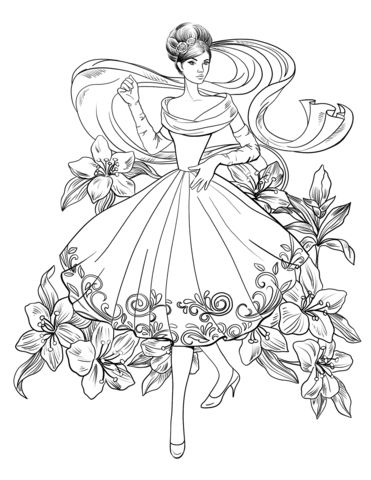 Lady from s coloring page free printable coloring pages fashion coloring book coloring book art coloring pages