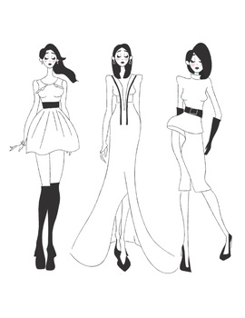 Fashion coloring book for girlsfashion coloring printable pages for girls kids