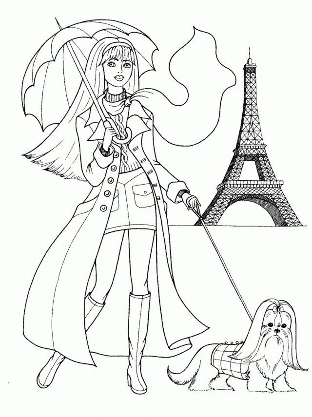 Creative picture of fashion coloring pages