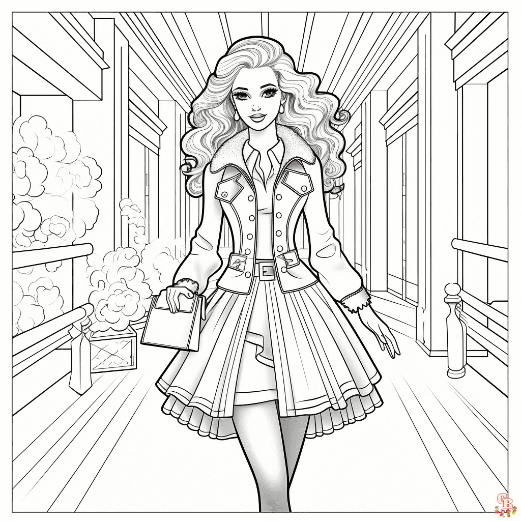 Printable fashion coloring pages free for kid and adults