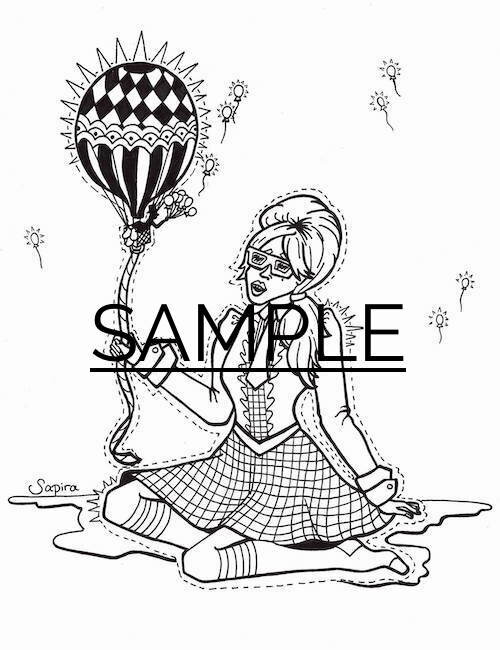 D glasses fashion coloring sheet downloadable printable page â samantha j studio