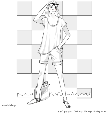 Fashion coloring page