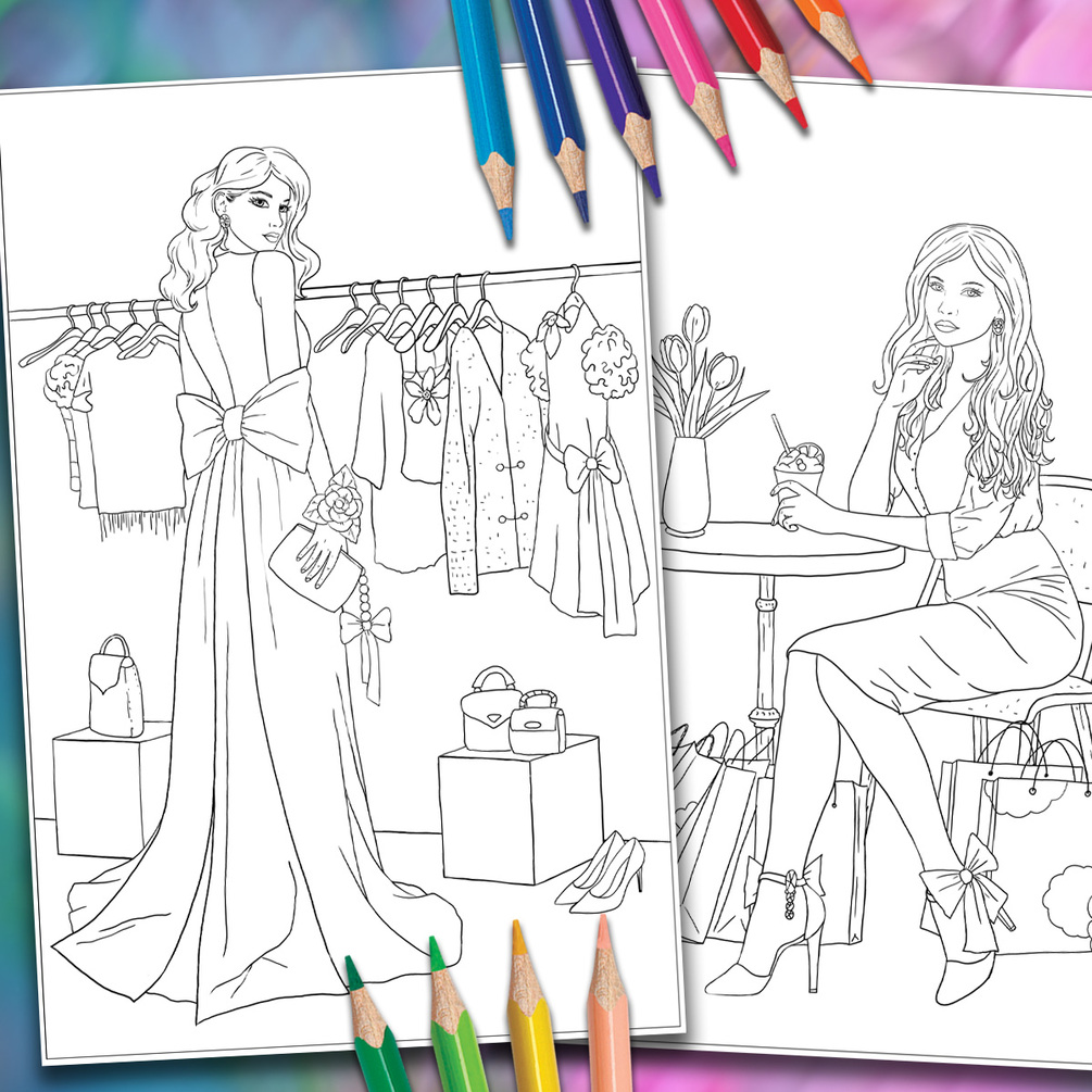 Pdf coloring book fashion