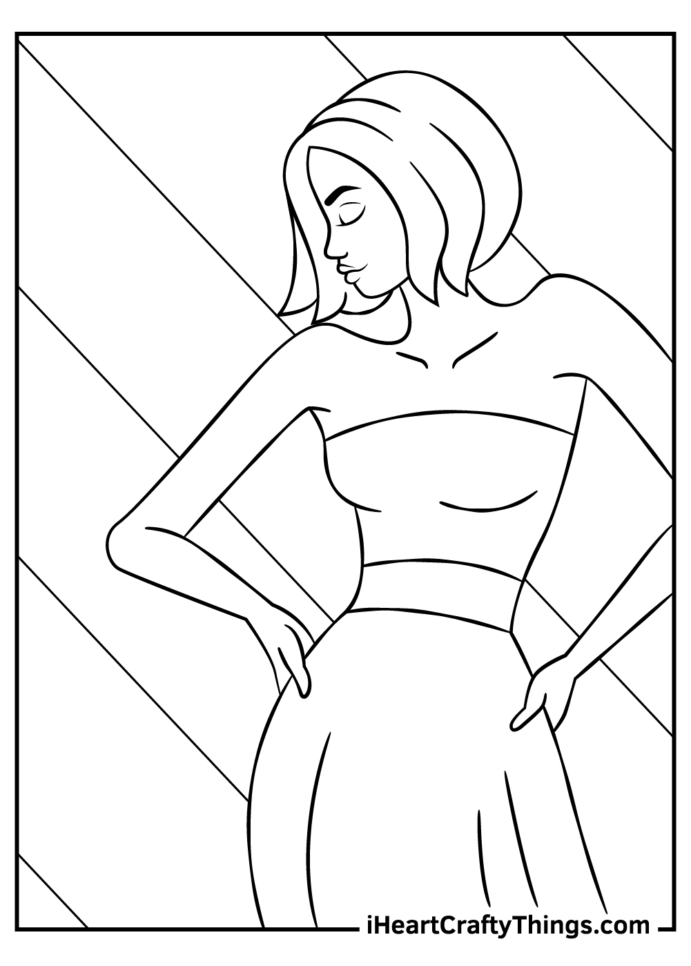 Fashion coloring pages free printables