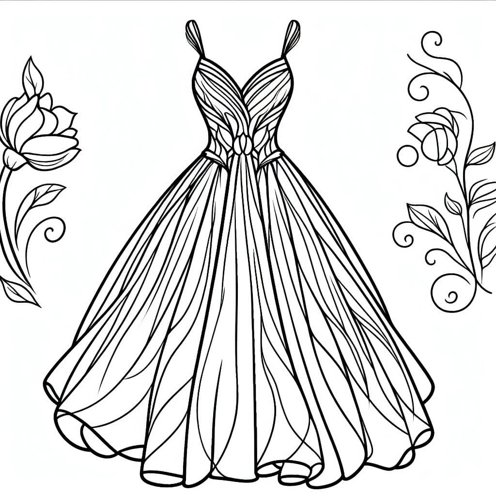 Dress coloring pages