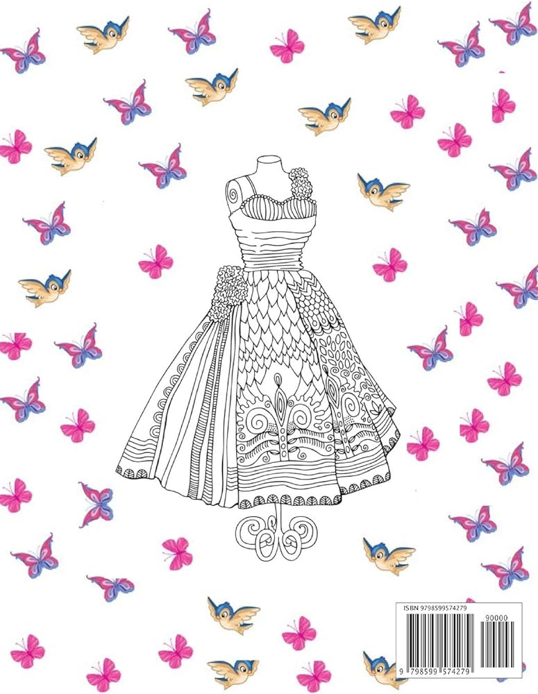 Princess party dresses coloring book party dresses colouring book for adult coloring book fashion dresses colouring pages grayscale girls relaxing art fashion drawing coloring sketchbook relax dres books