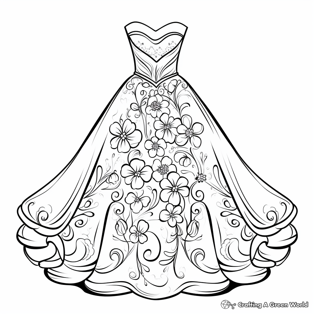 Dress coloring pages