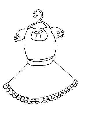 Fashion dress coloring page