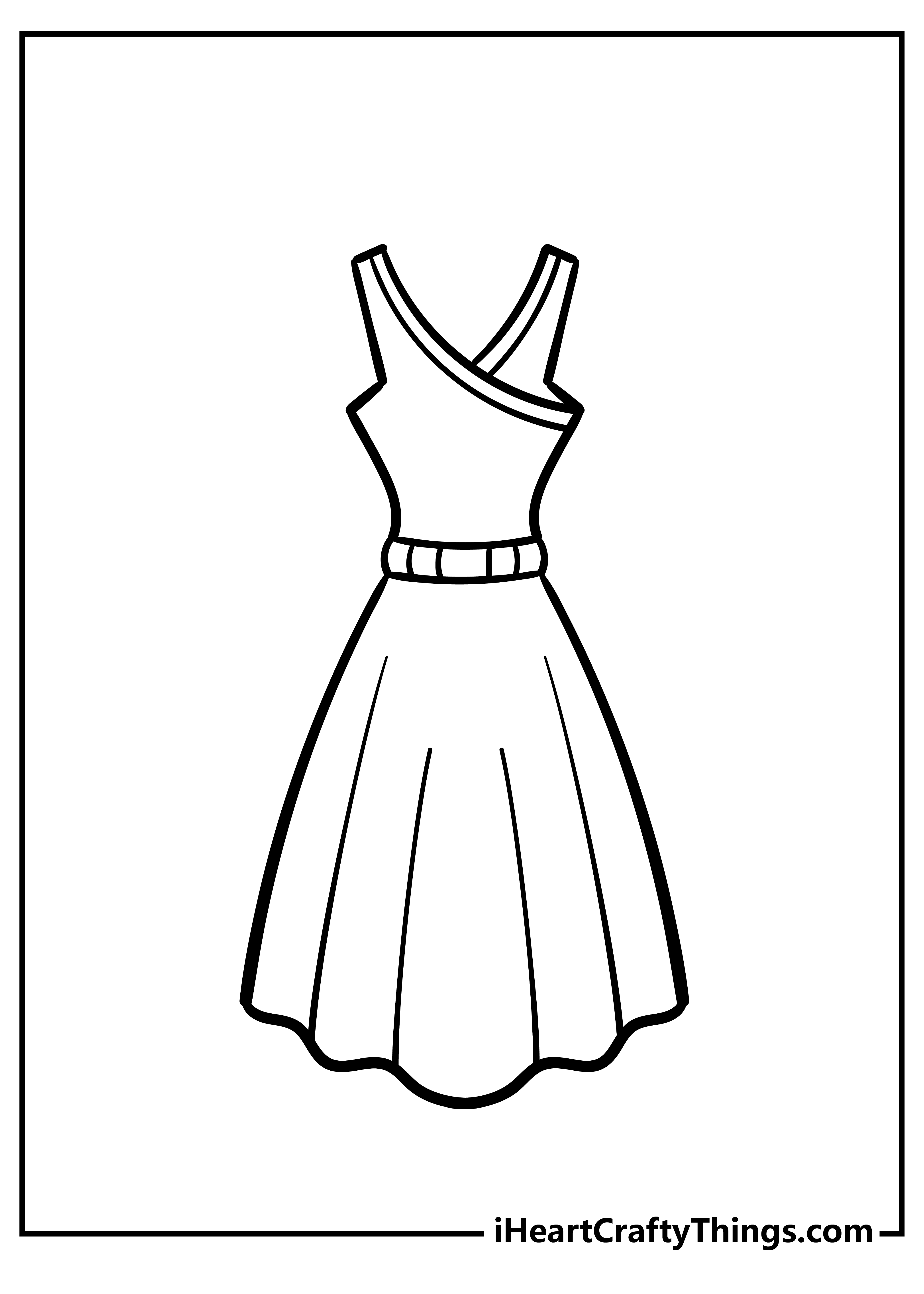 Dress coloring pages free printables