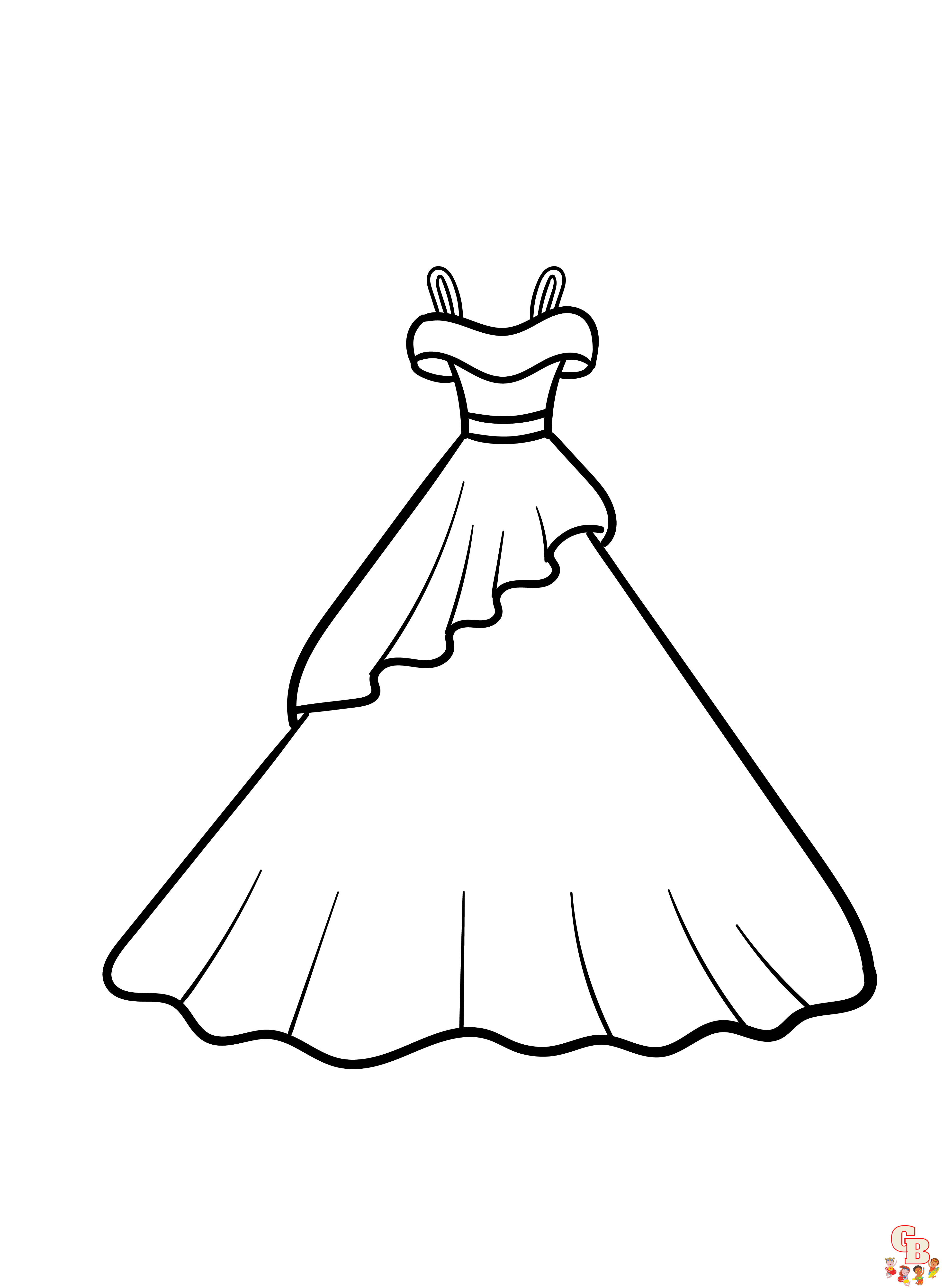 Dress coloring pages free and printable sheets for kids