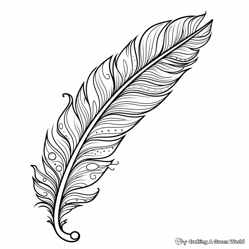 Feather coloring pages