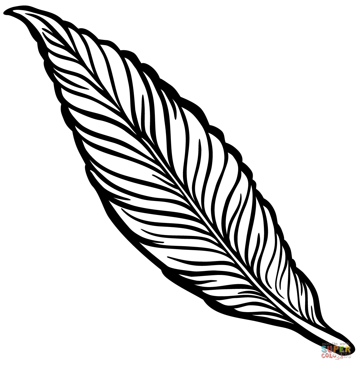 Feather coloring page free printable coloring pages