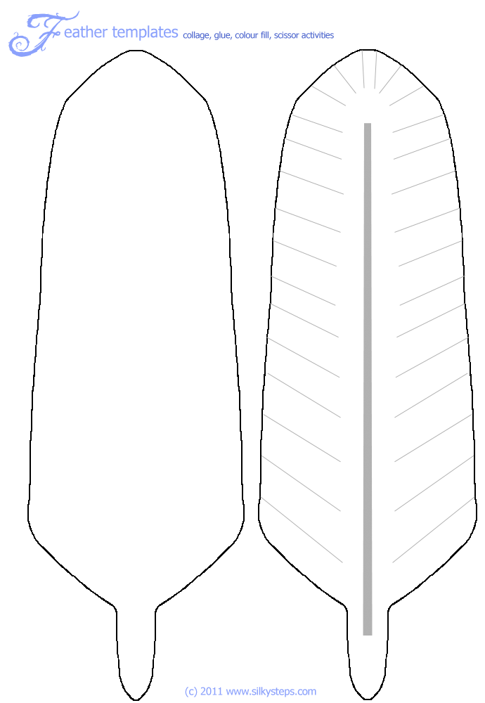 Feather outline template