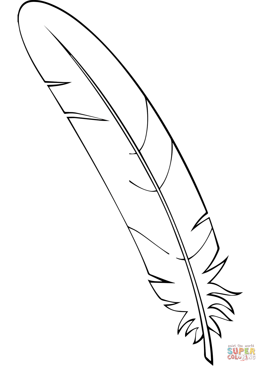 Feather coloring page free printable coloring pages