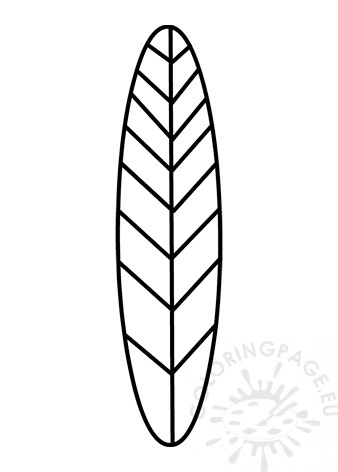 Feather template printable free coloring page