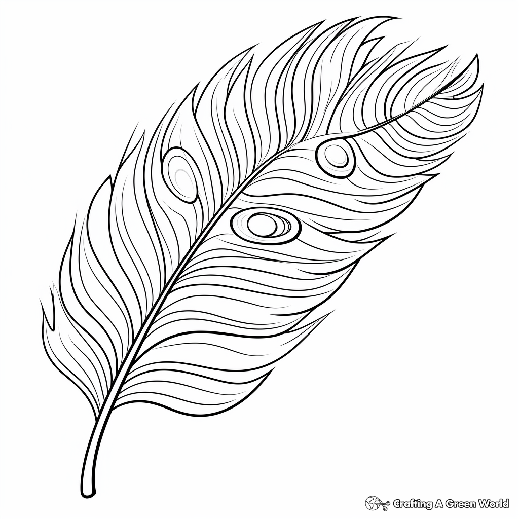 Peacock feather coloring pages