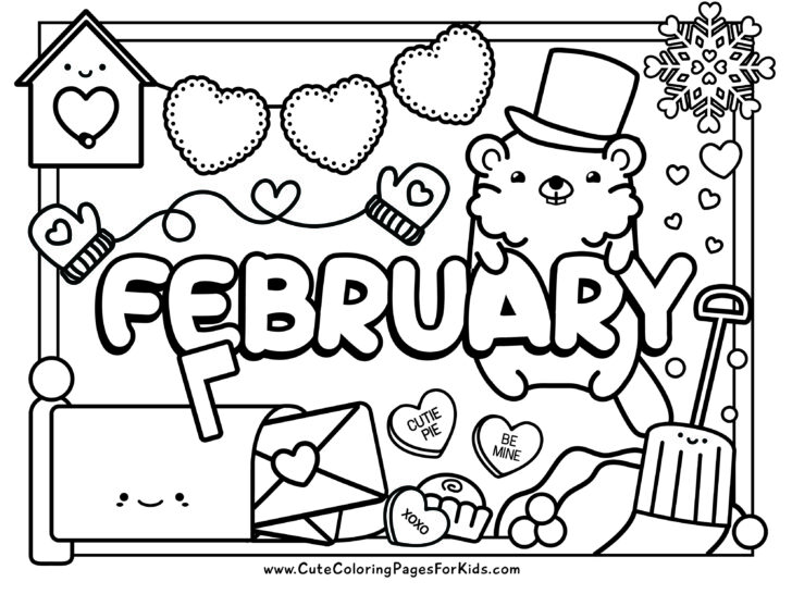 February coloring pages