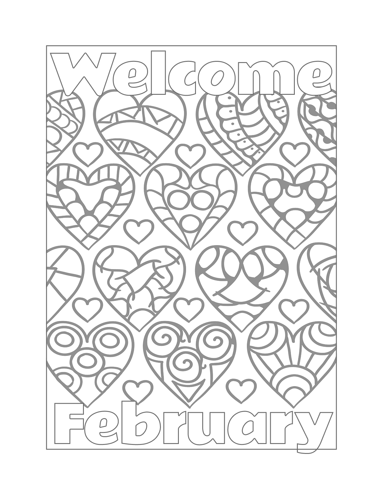 February pages â printable pages