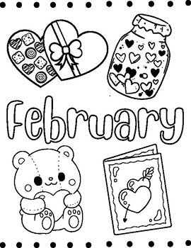 February coloring pages english and spanish by a to z learners tpt