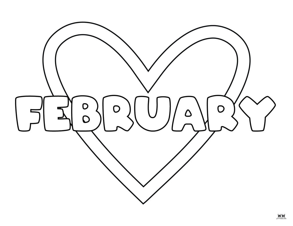 February coloring pages