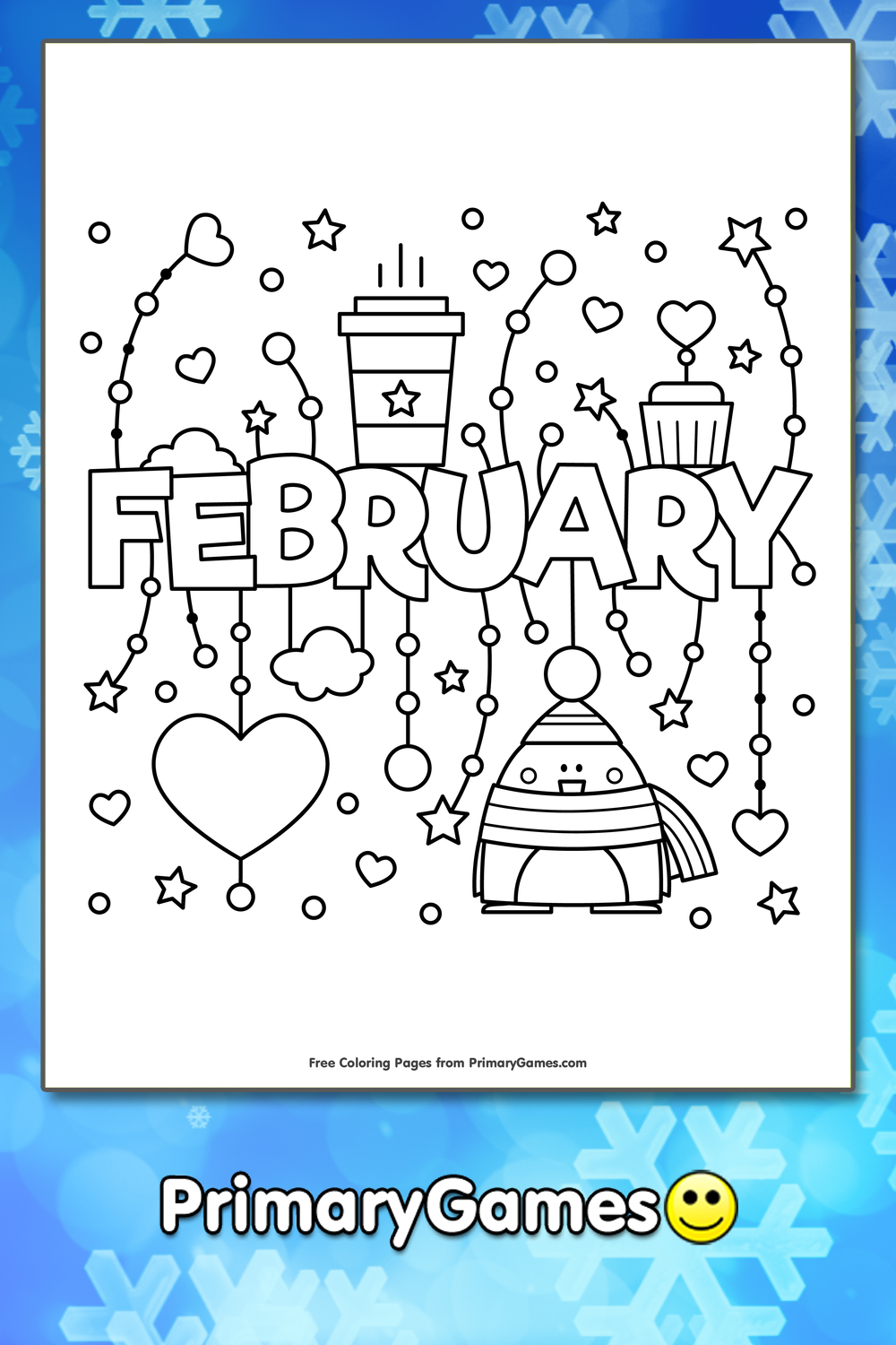 February coloring page â free printable pdf from