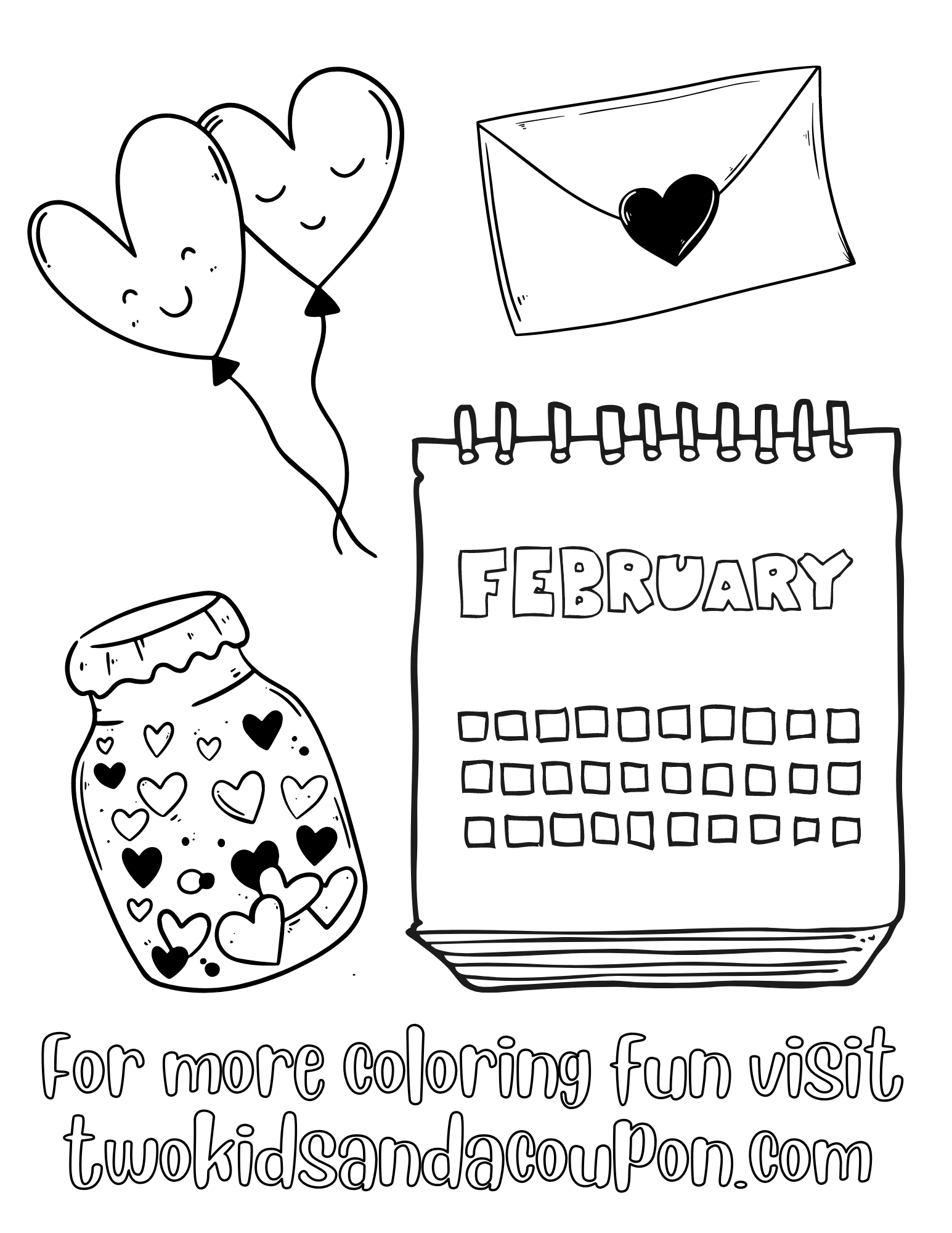 Free printable february coloring pages for kids and adults