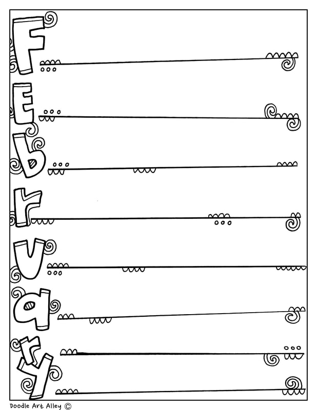 February coloring pages