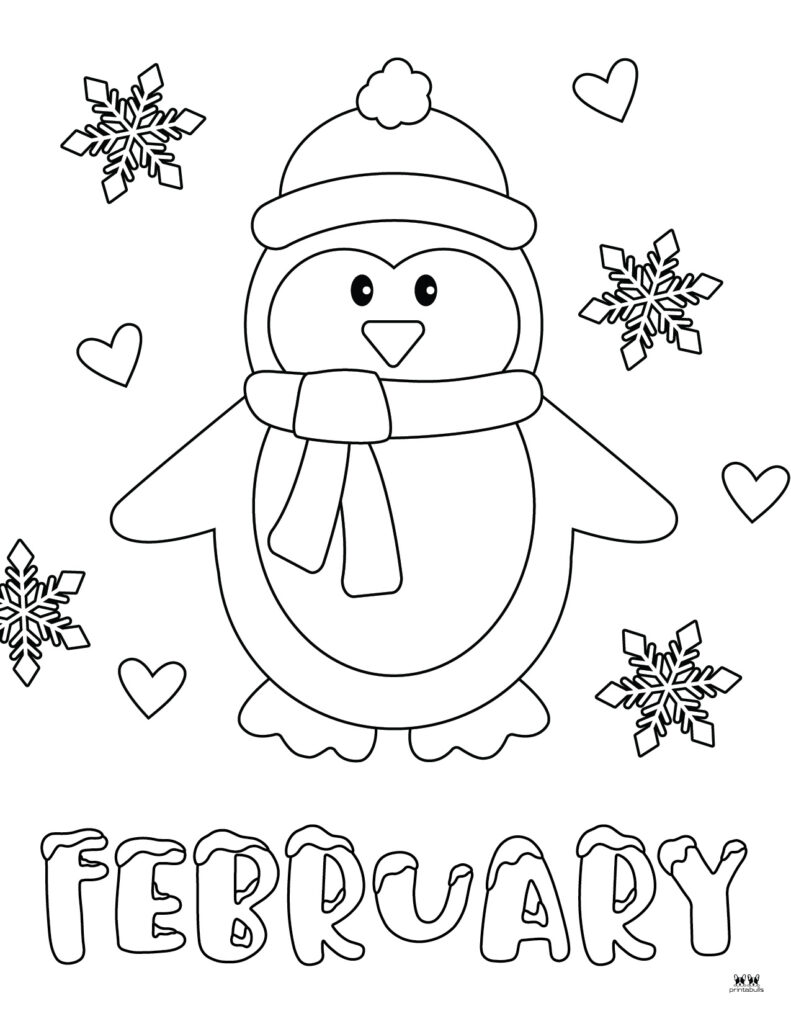 February coloring pages