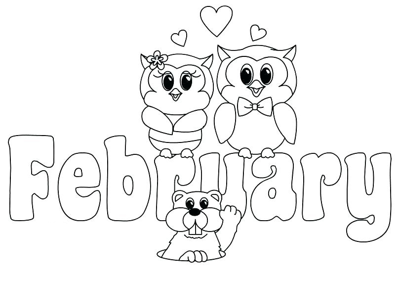 February coloring pages