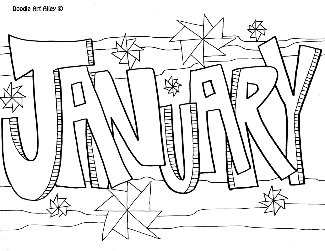 Months of the year coloring pages