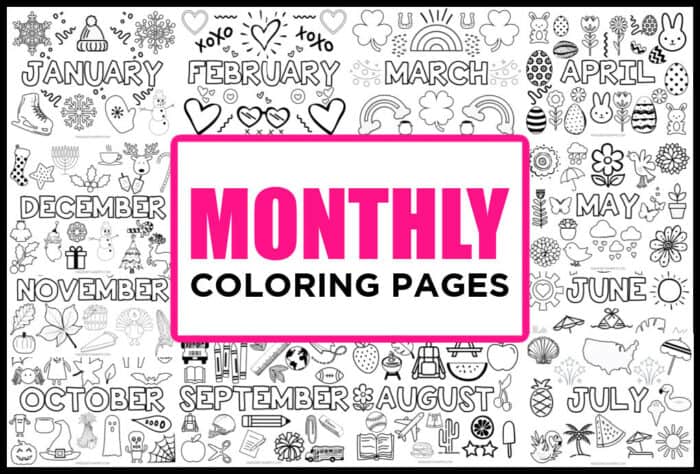 Free printable february coloring page