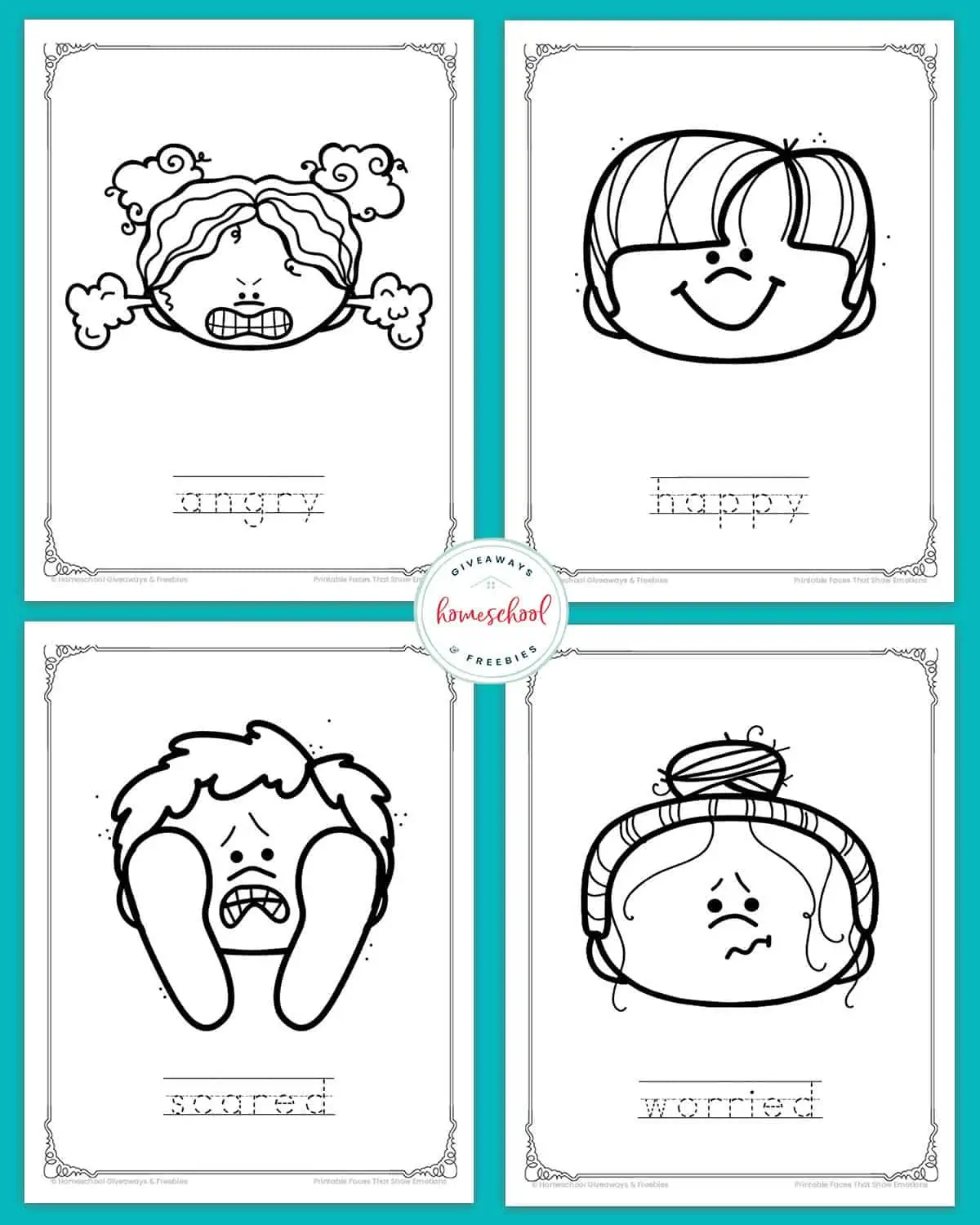 Free emotion faces and activities printable for your kids