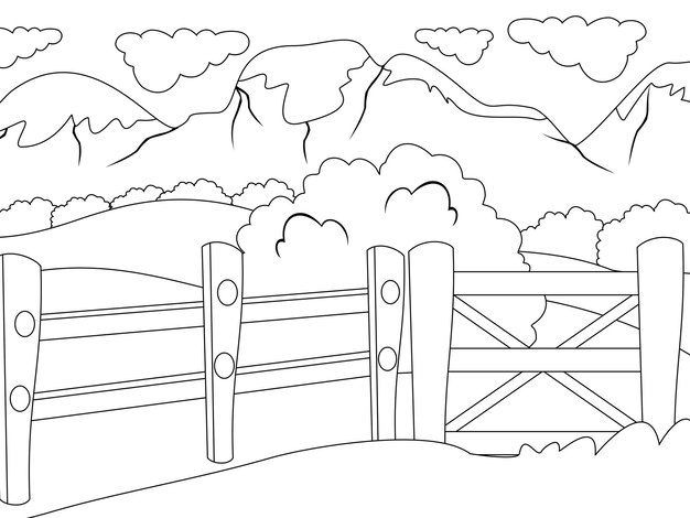 Fence coloring images