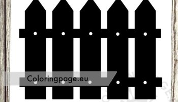 Printable picket fence template coloring page