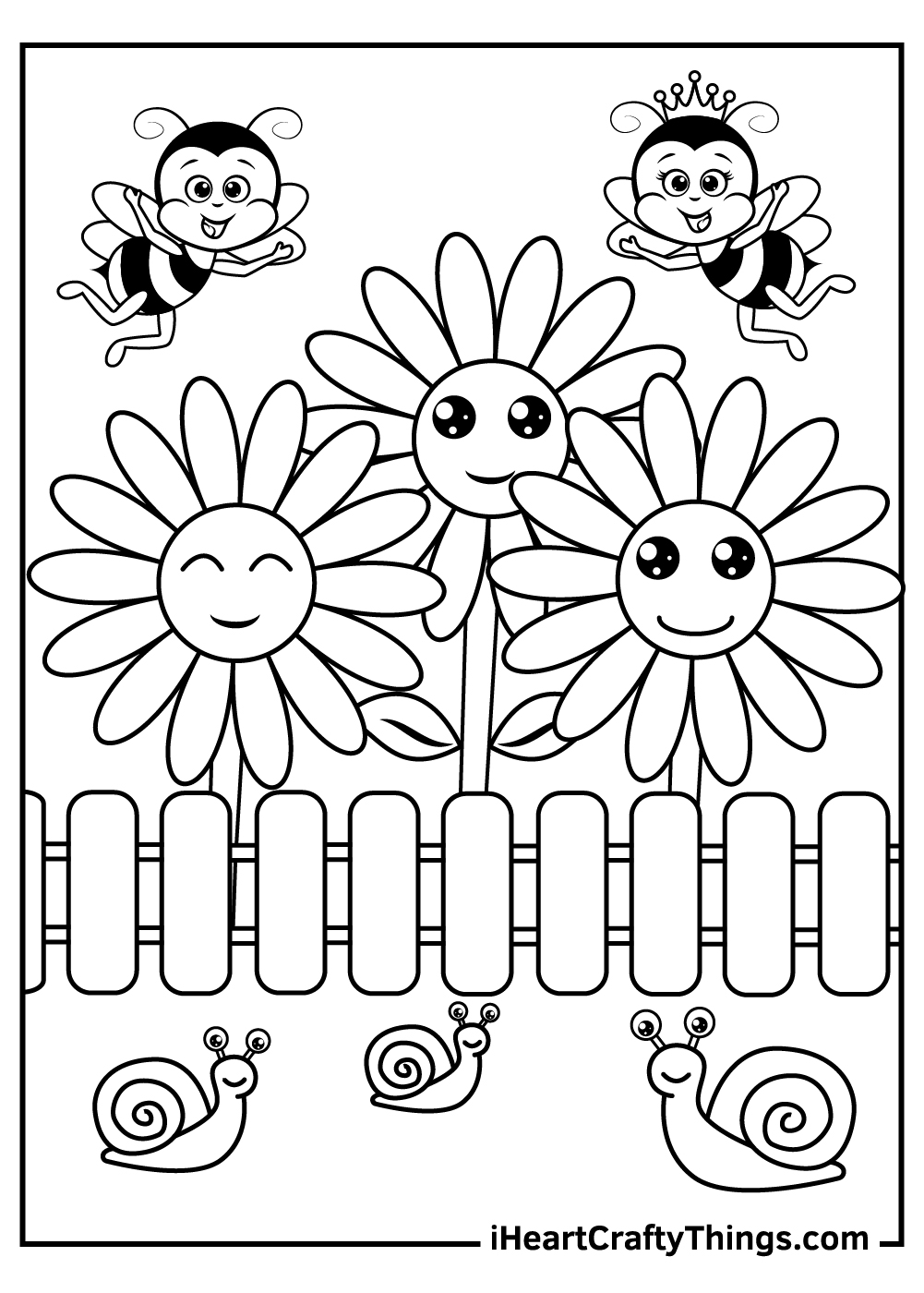 Garden coloring pages free printables