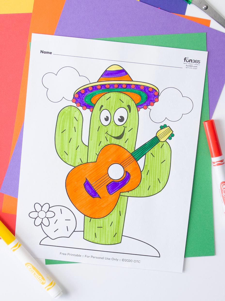 Free cinco de mayo coloring pages