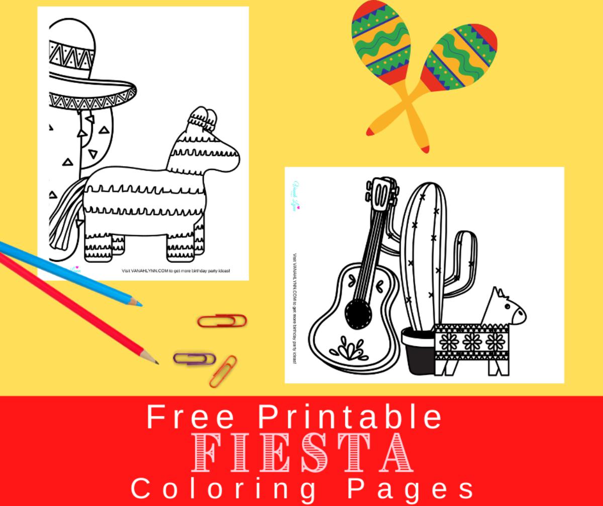 Printable fiesta coloring pages