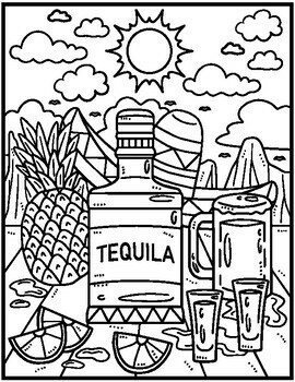 Cinco de mayo coloring pages mexican fiesta coloring sheets by qetsy