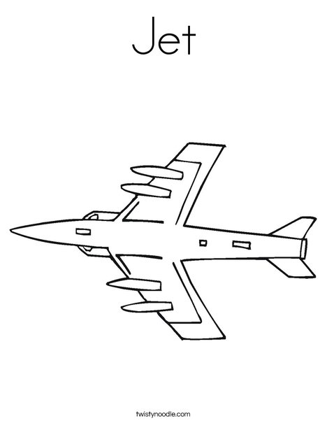 Jet coloring page